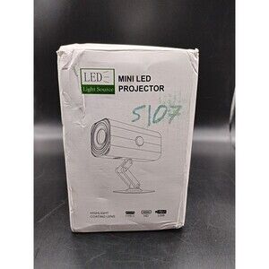 LED Mini Life Style Projector by Light Source  Type C , HD Or USB Black